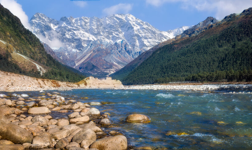 Scenic,Yumthang,Valley,With,View,Of,River,Teesta,And,Majestic